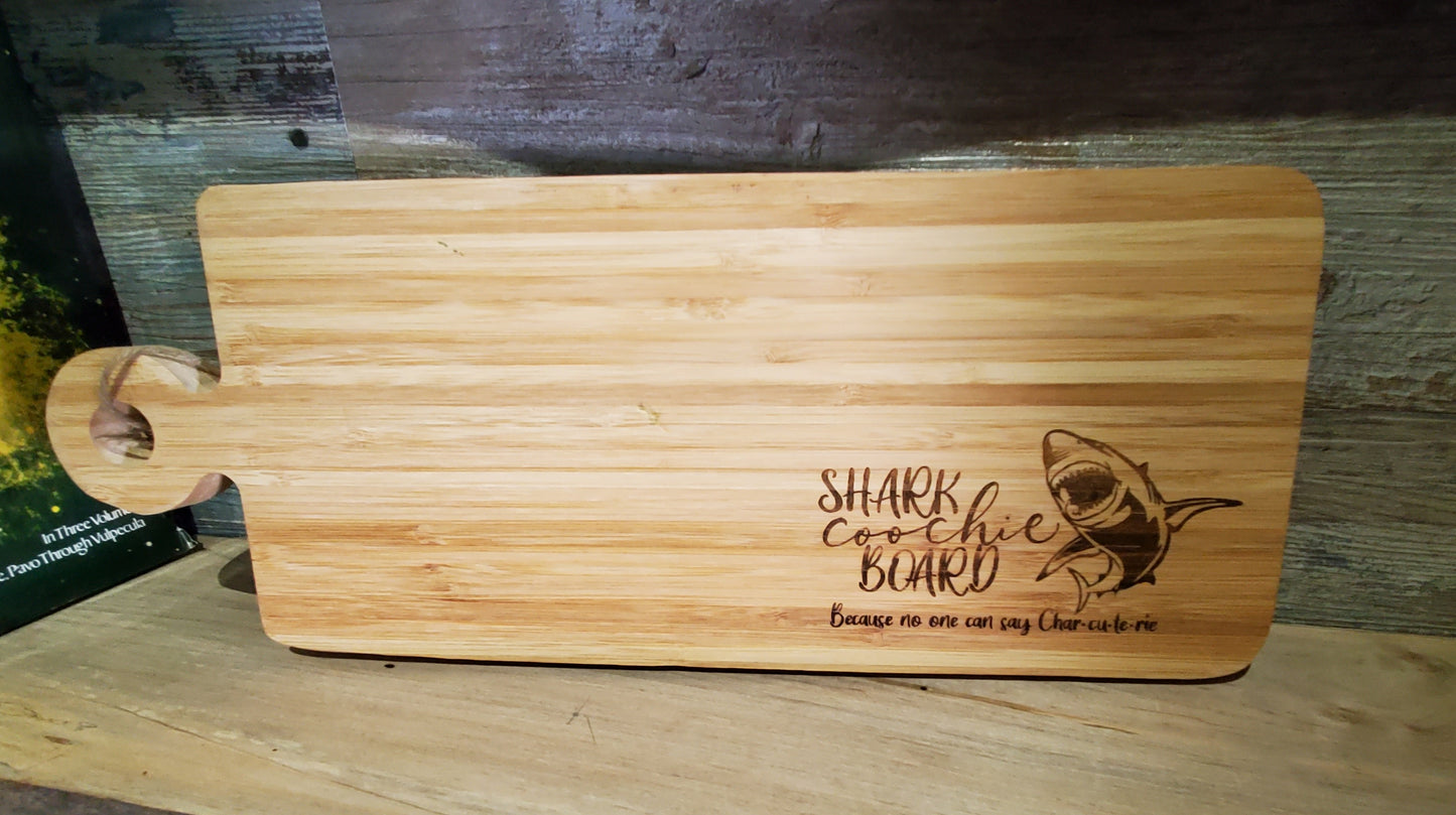 Charcuterie or Shark Coochie Serving Board Bamboo