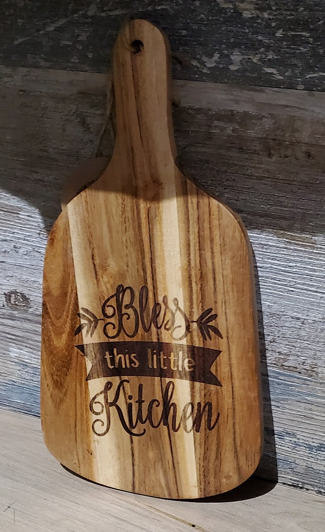 Bless this Kitchen! Serving Board Acacia Wood