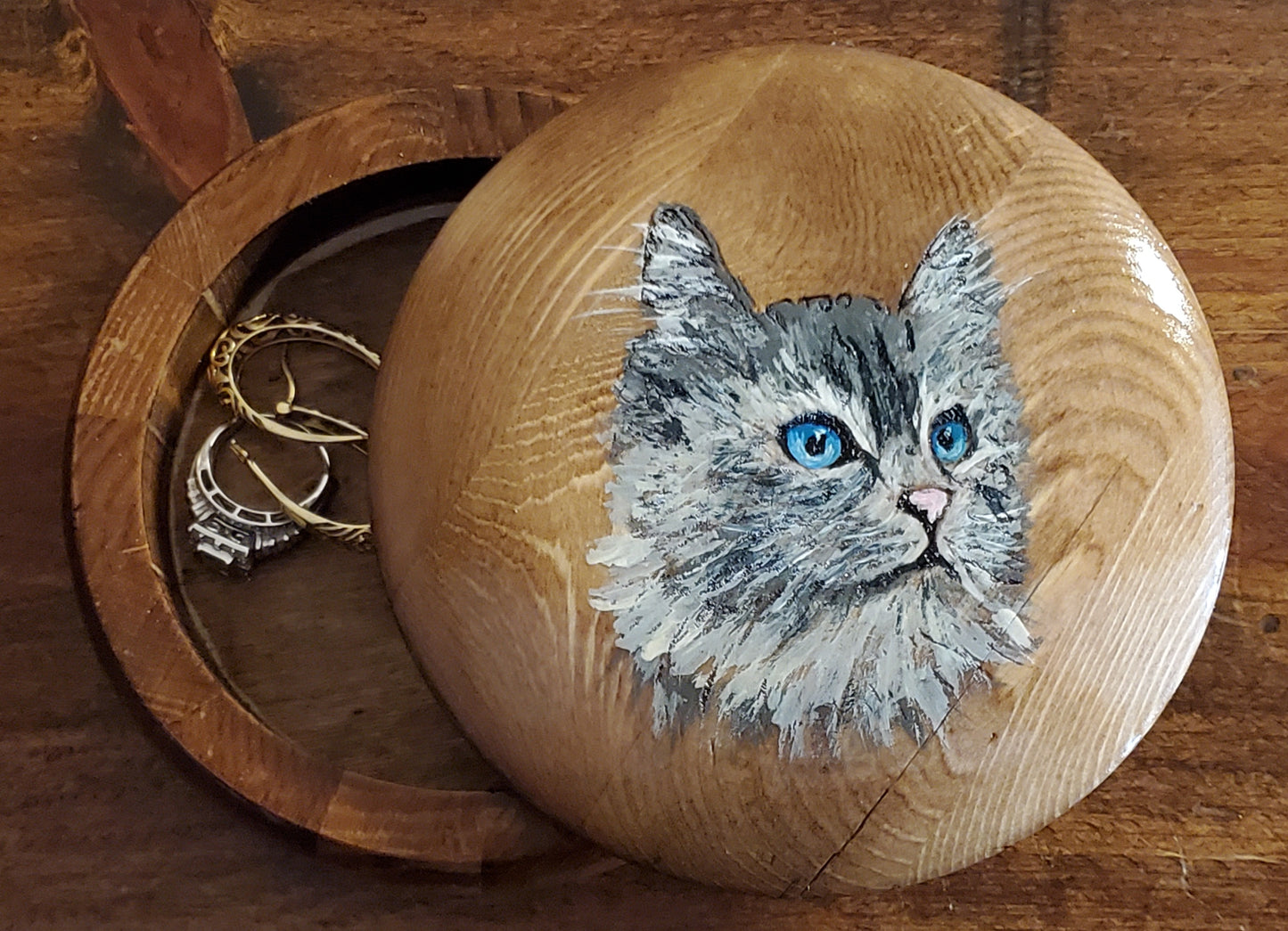Persian Cat Trinket Box w/Lid