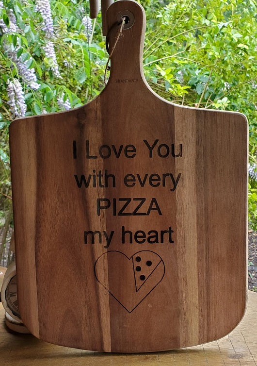 I Love you with every Pizza my heart Serving Board
