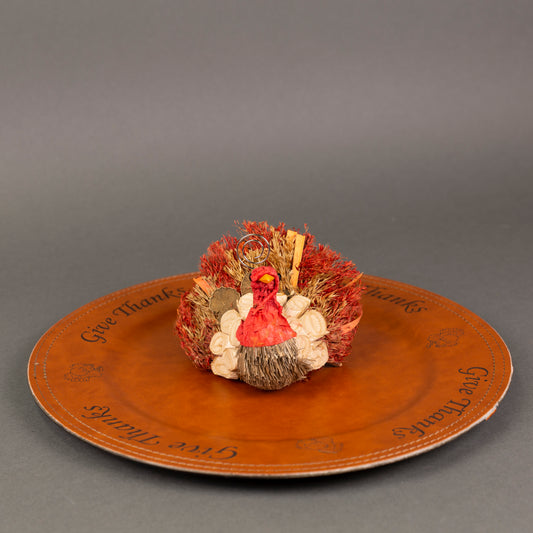 Leather Thanksgiving Charger Plate