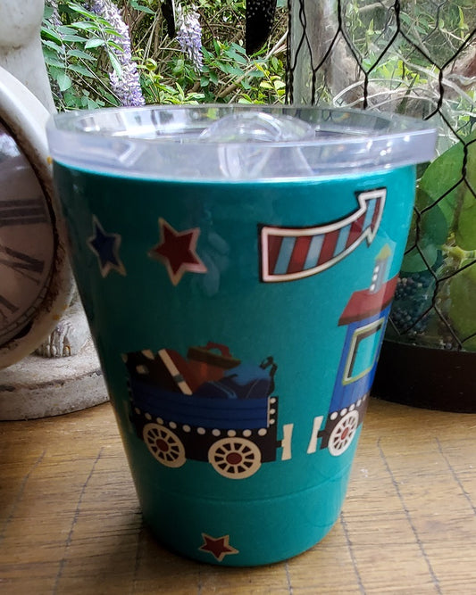 Kid's Train Embellished Tumbler Cup w/Lid Toddler Sippy Cup